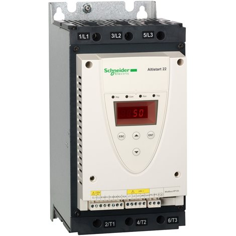 ATS22D75S6 Softstartér 18,5/37/45 kW, 75 A, 230/400/500 V, zabudovaný by-pass, Uc = 230 V AC