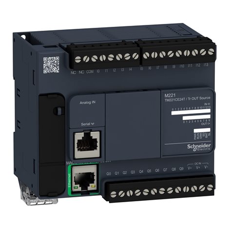 TM221CE24T PLC Modicon M221, 24VDC, 14DI, 10DQ (poz