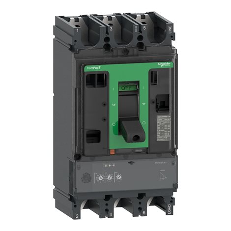 C40N32D400 Jistič, ComPacT NSX400N, 50 kA/415 V AC, 3pólový, MicroLogic 2.3 jednotka spouští 400 A