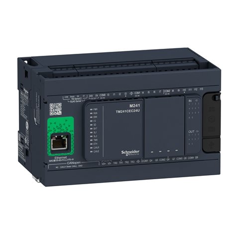 TM241CEC24R PLC Modicon M241, 100-240VAC, 14DI, 10DQ