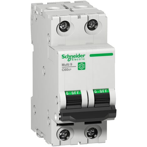 M9F23210 Jistič Multi9 C60SP 2P D 10A 10kA 480Y/277V UL1077