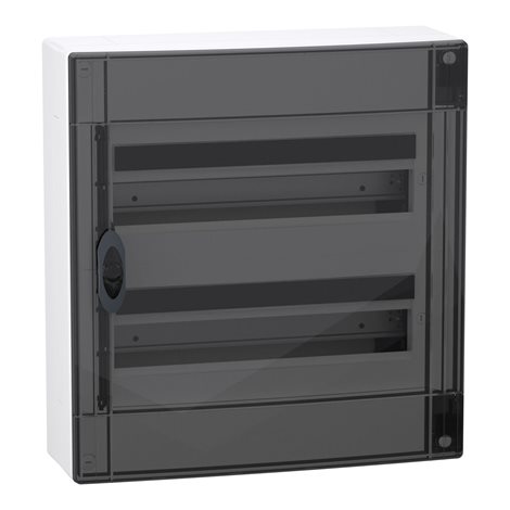 LVSXR218 PrismaSet XS Nástěnná plastová rozvodnice 36 modulů (2x18) kouřové dveře