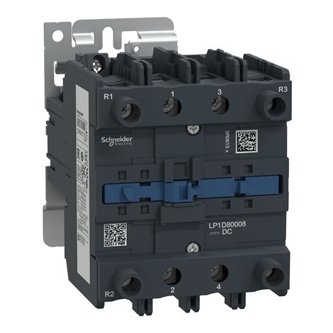 LP1D80008MW TeSys D stykač - 4P(2 NO + 2 NC) - AC-1 - 440 V 125 A - 220 V DC cívka