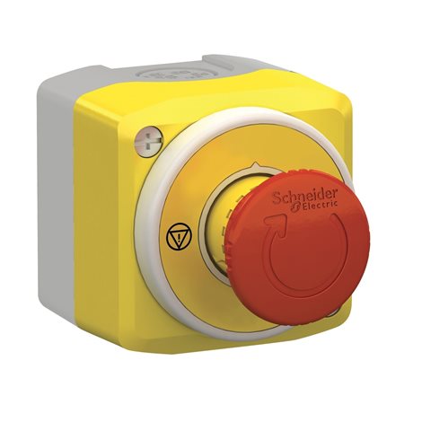 XALK178W3B140G Ovládač nouzového zastavení prosvětlený ve skříni, 24V, 1Z + 2V