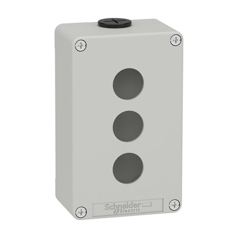 XAPD2203 Skříň kovová, Šedá, M20 3 otvory, 22MM 80X130X51,5 UL CSA