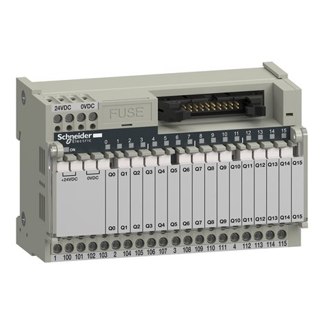 ABE7R16T111 Výstupní relé svorkovnice Telefast2, 16 kanálů, společný pól pro 8 kanálů