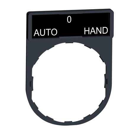 ZBY2385 držák štítků 30x40mm se štítkem 8x27mm s popisem AUTO - O - HAND