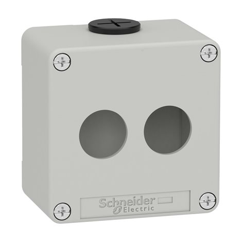 XAPD1202 Skříň kovová, Šedá, M20 2 otvory, 22MM 80X80X51,5 UL CSA