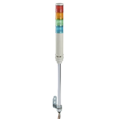 XVC4M15S Smontovaný signální sloup,40 mm,LED,100-240V,Bzučák,Blikající,Rudý