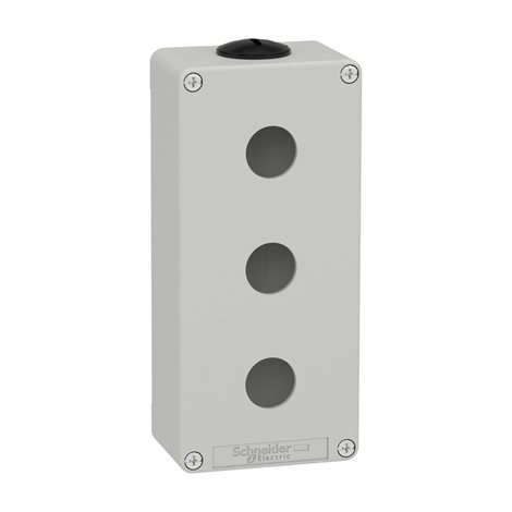 XAPD3203 Skříň kovová, Šedá, M25 3 otvory, 22MM 80X175X51,5 UL CSA