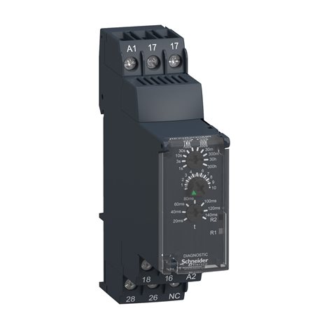 RE22R2QGMR Časové relé, start-delta, 24…240 AC/DC, 2 P