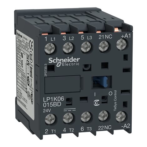 LP1K09015UD TeSys K stykač - 3P(3Z) - AC-3 - 440 V 9 A - 250 V DC cívka