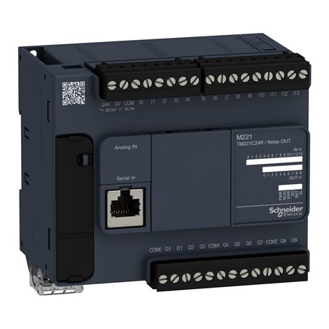 TM221C24R PLC Modicon M221, 100-240VAC, 14DI, 10D