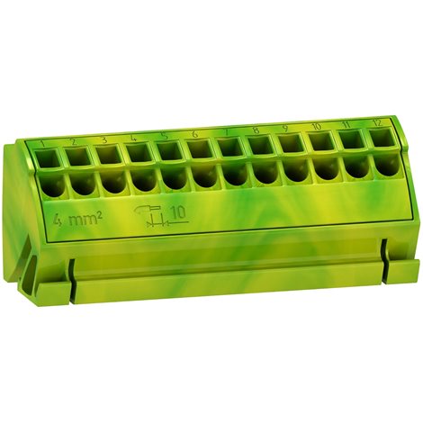 LVS04214 4 zemnící bloky s 12 svorkami 4mm2