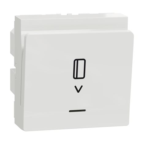 NU354018 Unica - Elektronický spínač hotelové karty, Bílý