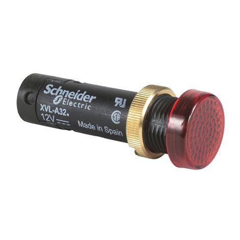 XVLA324 Signálka s LED - 12 mm, 12 V , červená