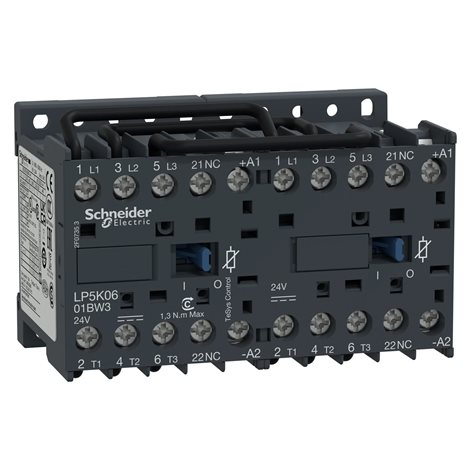 LP5K0601BW3 Rever.miniStykač se sníž.přík. 6A 1
