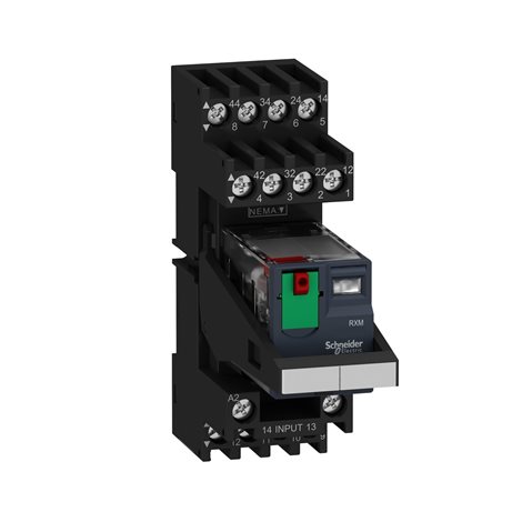 RXM4AB1P7PVM Miniaturní relé, 4C/O 6A 230VAC, bez LED