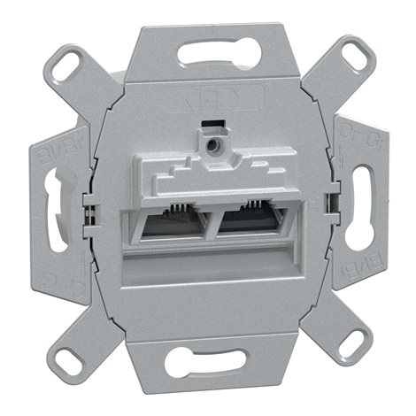 465706 Datová zásuvka, 2xRJ45, kat 6A, STP