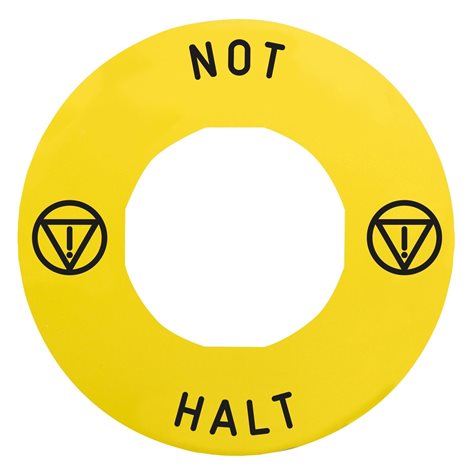 ZBY9230T Štítek nouzového zastavení NOT HALT, 60 mm