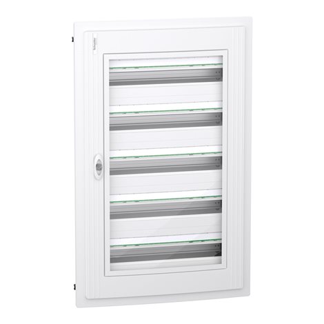 LVSXP524 PrismaSet XS Zapuštěná plastová rozvodnice 120 modulů (5x24) průhledné dveře