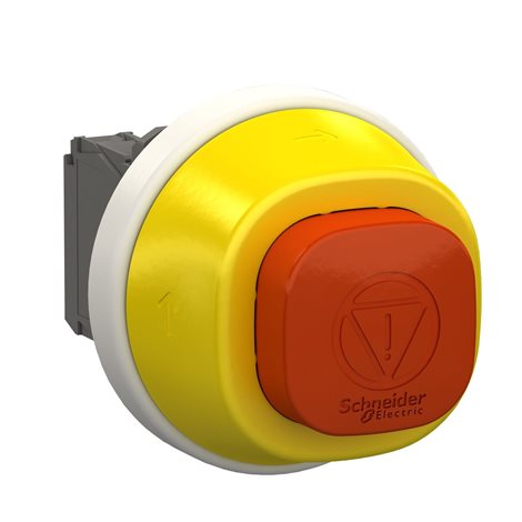 XB5AS84W3B41 Prosvětlený ovládač nouzového zastavení s aretací, uvolnit pootočením, 2 V + 1Z