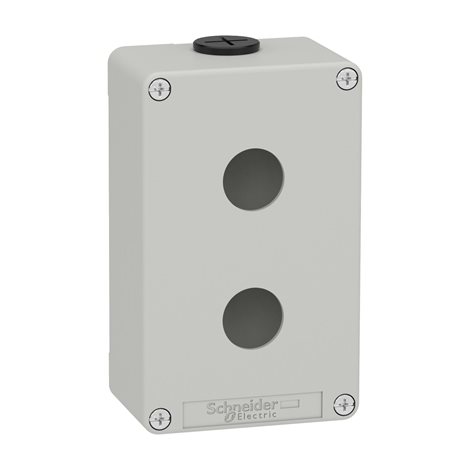 XAPD2202 Skříň kovová, Šedá, M20 2 otvory, 22MM 80X130X51,5 UL CSA