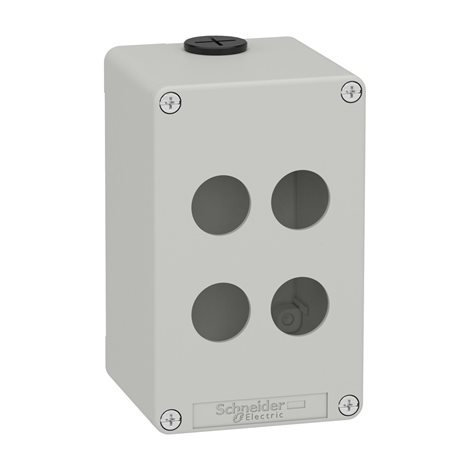 XAPD2504 Skříň kovová, Šedá, M20 4 otvory, 22MM 80X130X77 UL CSA