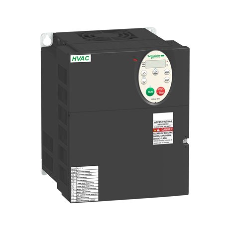 ATV212HU75N4 >Frekvenční měnič pro HVACr, 400V, IP21, filtr C2/C3, pro motor:7,5