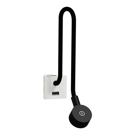 NU360318 Unica - Lampička + USB nabíječka typu A 2.1A, Bílá