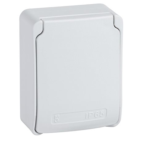 81142 Zásuvka s 1 adaptérem RJ45 Infra+ IP65 šedá