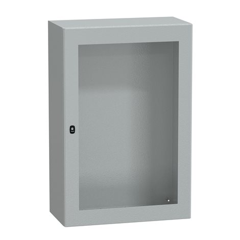 NSYS3D12840T Spacial S3D průhledné dveře bez mont. panelu V1200xŠ800xH400 IP66 IK08 RAL7035.