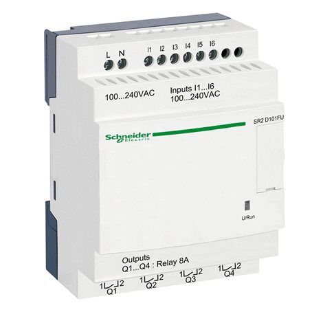 SR2D101FU COMPACTslepý 100-240VAC bez hod 6DI/4RO