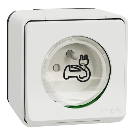 MUR39010 Zesílená zásuvka s kolíkem pro elektrovozidla, montáž na povrch