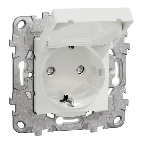 NU508218 Zásuvka SCHUKO, 2P+E 250V/16A, IP44,bílá