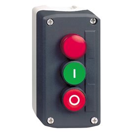 XALD363M Ovládací skříňka třílač. 1Z - zelené, 1V - rudé, 1 sig.-rudá 230V