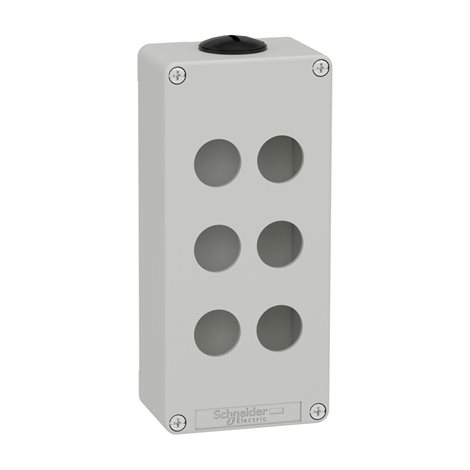 XAPD3206 Skříň kovová, Šedá, M25 6 otvorů, 22MM 80X175X51,5 UL CSA
