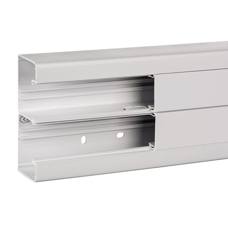 ISM10300P Parapetní kanál+přední víko 2-komory. 140x55, L 1x2m, bílý