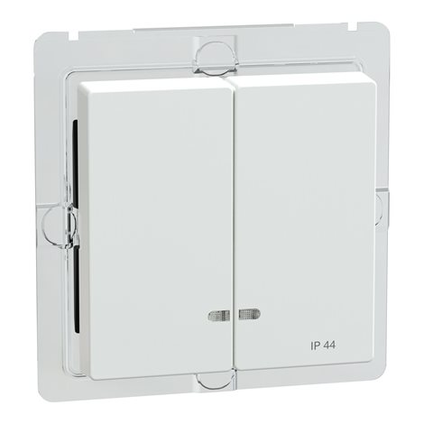 MEG3424-0325 Kryt spínače dvojitý s průzory, Merten System M, IP44, Active