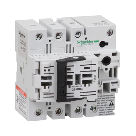 GS1DD4 Tělo pojistkového odpínače GS1 - TeSys GS - 3P + N - 32 A - NFC 10 x 38 mm