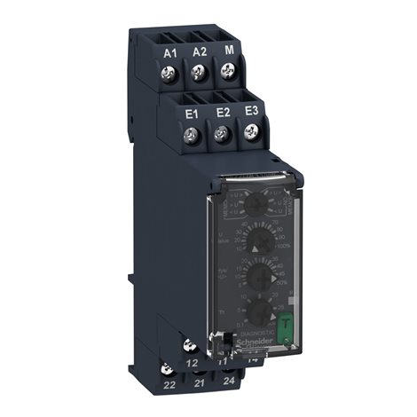 RM22UA33MR Kontrolní relé, přepětí/podpětí, 15 V…500 V, 2 CO 8 A, 24…240 V
