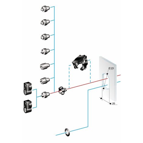 NSYTDB5PLA Vložka do zámku double bar 5 mm
