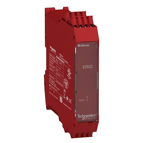 XPSMCMER0002G Bezpečnostní rozšiřující modul, 2 releové výstupy, pruž. svorky