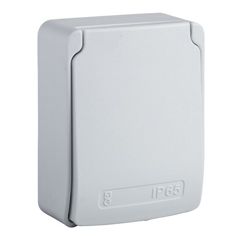 81143 Zásuvka se 2 adaptéry RJ45 Infra+ IP65 šedá