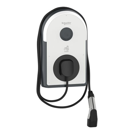 EVB3S22NCB nabíjecí stanice EVlink Pro AC/AC Metal, 22kW, 32A, 3P+N, integrovaný kabel T2, RCD B-EV,