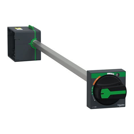LV426935T Boční otočná rukojeť, ComPacT NSXm, černá rukojeť, délka hřídele 45 mm až 480 mm, IP54