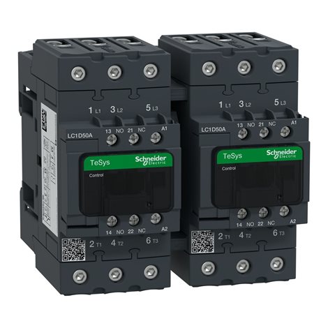 LC2D50AM7 3P Everlink stykač reverz. AC3 440V 50A cívka 220V AC 50/60Hz