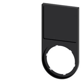 3SU1900-0AJ10-0AA0 Label holder, 22mm, flat, Frame rounded off at the bottom black