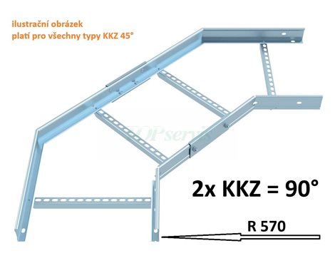 KKZ 300/110 45°-L koleno žebříku 300/110 45°-L 3
