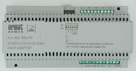 1083/50 Interface pro 2 vstupy a 4 stoupačky, 10 DIN modulů